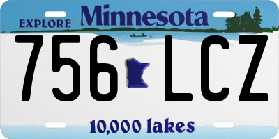 MN license plate 756LCZ