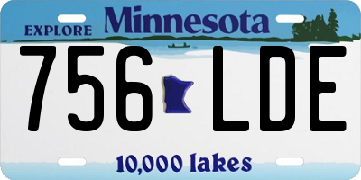 MN license plate 756LDE