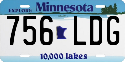 MN license plate 756LDG