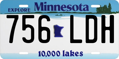 MN license plate 756LDH