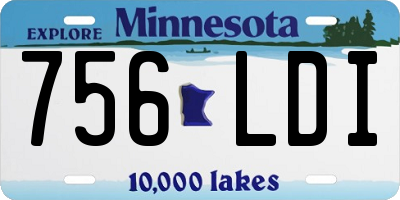MN license plate 756LDI