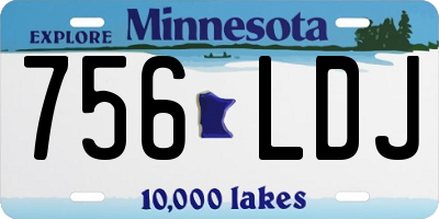 MN license plate 756LDJ