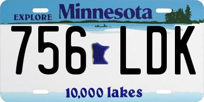 MN license plate 756LDK