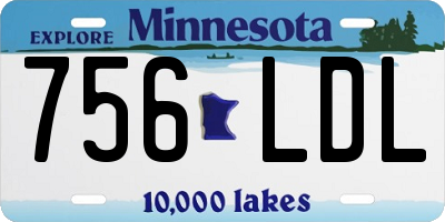 MN license plate 756LDL