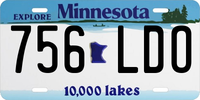 MN license plate 756LDO