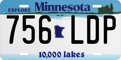 MN license plate 756LDP