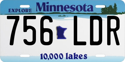 MN license plate 756LDR