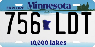 MN license plate 756LDT
