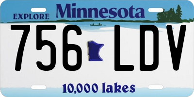 MN license plate 756LDV