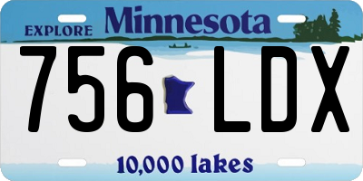 MN license plate 756LDX