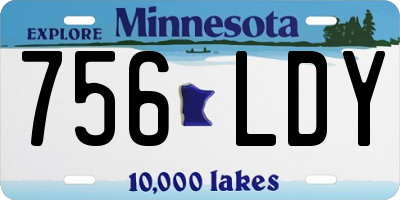 MN license plate 756LDY