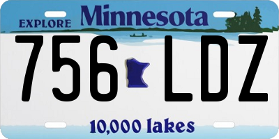 MN license plate 756LDZ