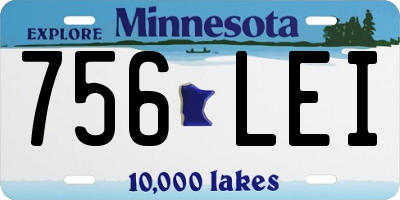 MN license plate 756LEI