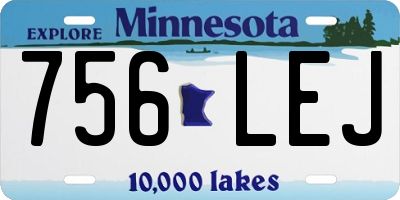 MN license plate 756LEJ
