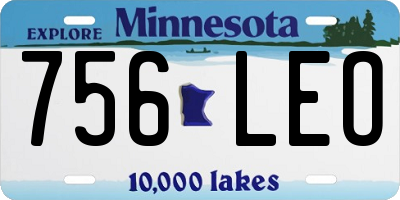 MN license plate 756LEO