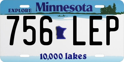 MN license plate 756LEP