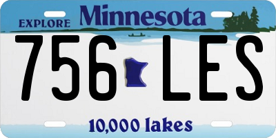 MN license plate 756LES