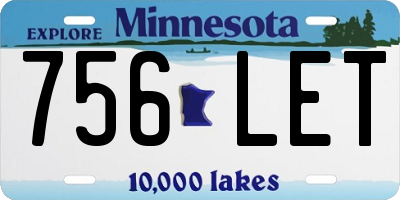 MN license plate 756LET