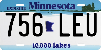 MN license plate 756LEU
