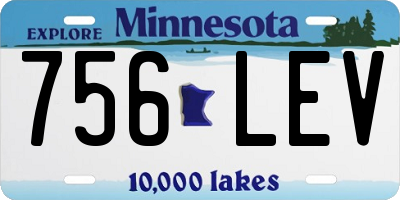 MN license plate 756LEV