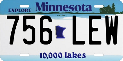 MN license plate 756LEW
