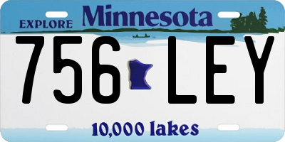 MN license plate 756LEY