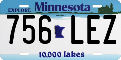 MN license plate 756LEZ