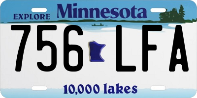 MN license plate 756LFA