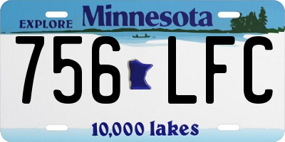 MN license plate 756LFC