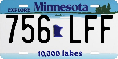 MN license plate 756LFF