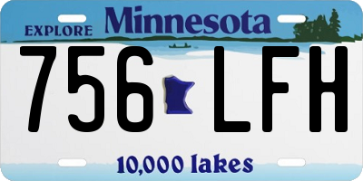 MN license plate 756LFH