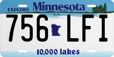 MN license plate 756LFI