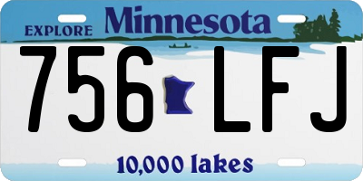 MN license plate 756LFJ