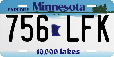 MN license plate 756LFK