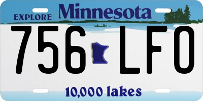 MN license plate 756LFO