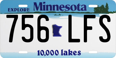 MN license plate 756LFS