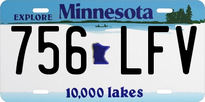MN license plate 756LFV