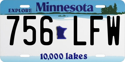 MN license plate 756LFW