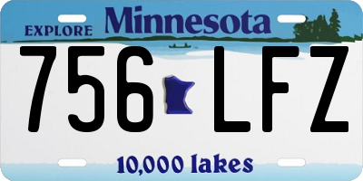 MN license plate 756LFZ