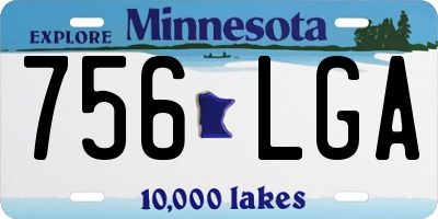 MN license plate 756LGA