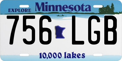 MN license plate 756LGB