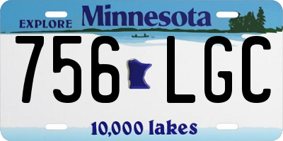 MN license plate 756LGC
