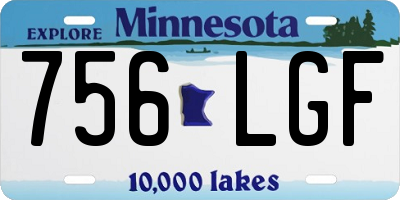 MN license plate 756LGF