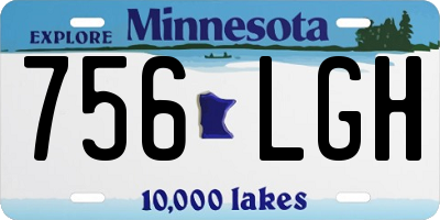 MN license plate 756LGH