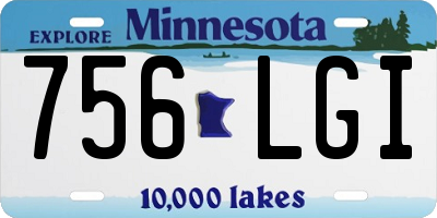 MN license plate 756LGI