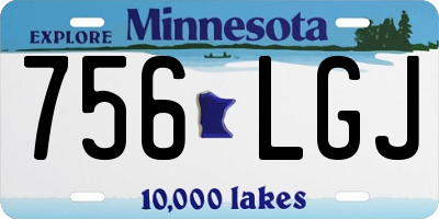 MN license plate 756LGJ
