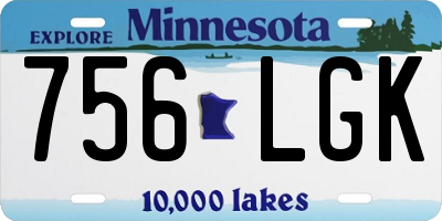 MN license plate 756LGK
