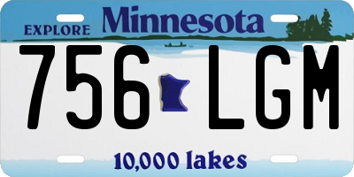 MN license plate 756LGM