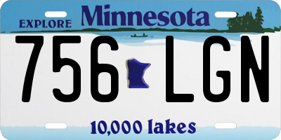 MN license plate 756LGN