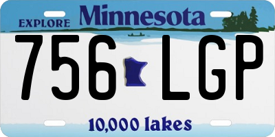 MN license plate 756LGP